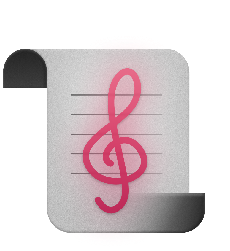 Sheet with treble clef representing exam pathway